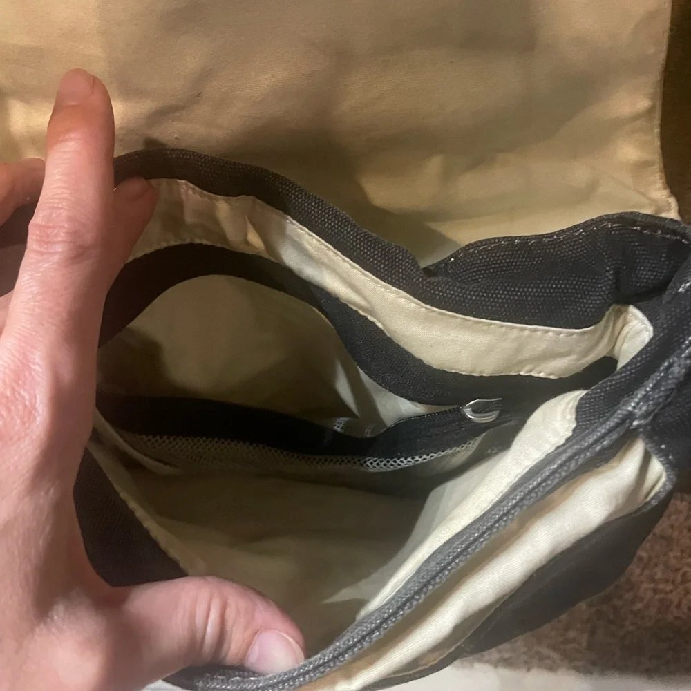 Keen Tan and Black Messenger Bag